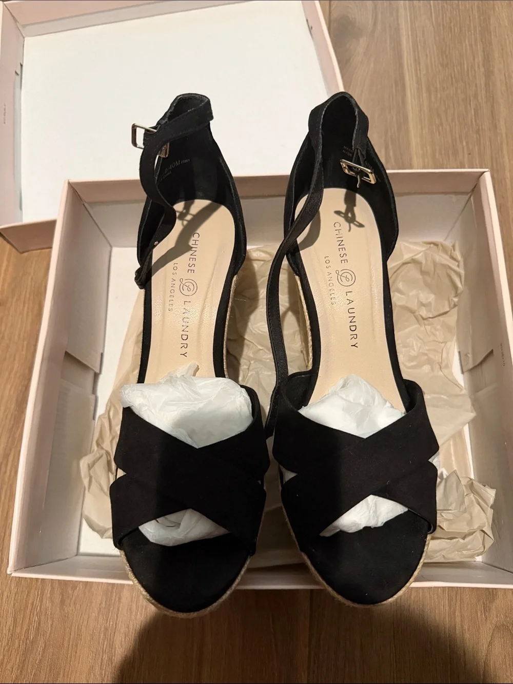 Chinese Laundry Morgan Wedge Sandals - Black